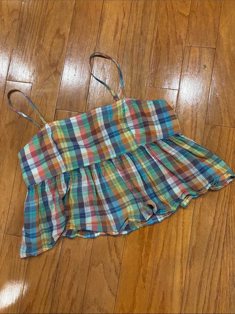 Lucky Brand Multicolor Plaid Ruffle Cami Top - Women
